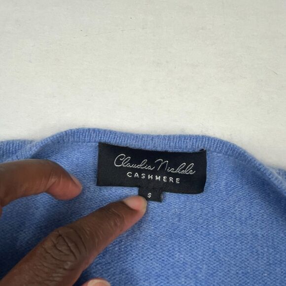 Claudia Nichole Cashmere Open Cardigan Striped Hem Luxe Soft Cozy Knit Sweater S - Picture 5 of 12